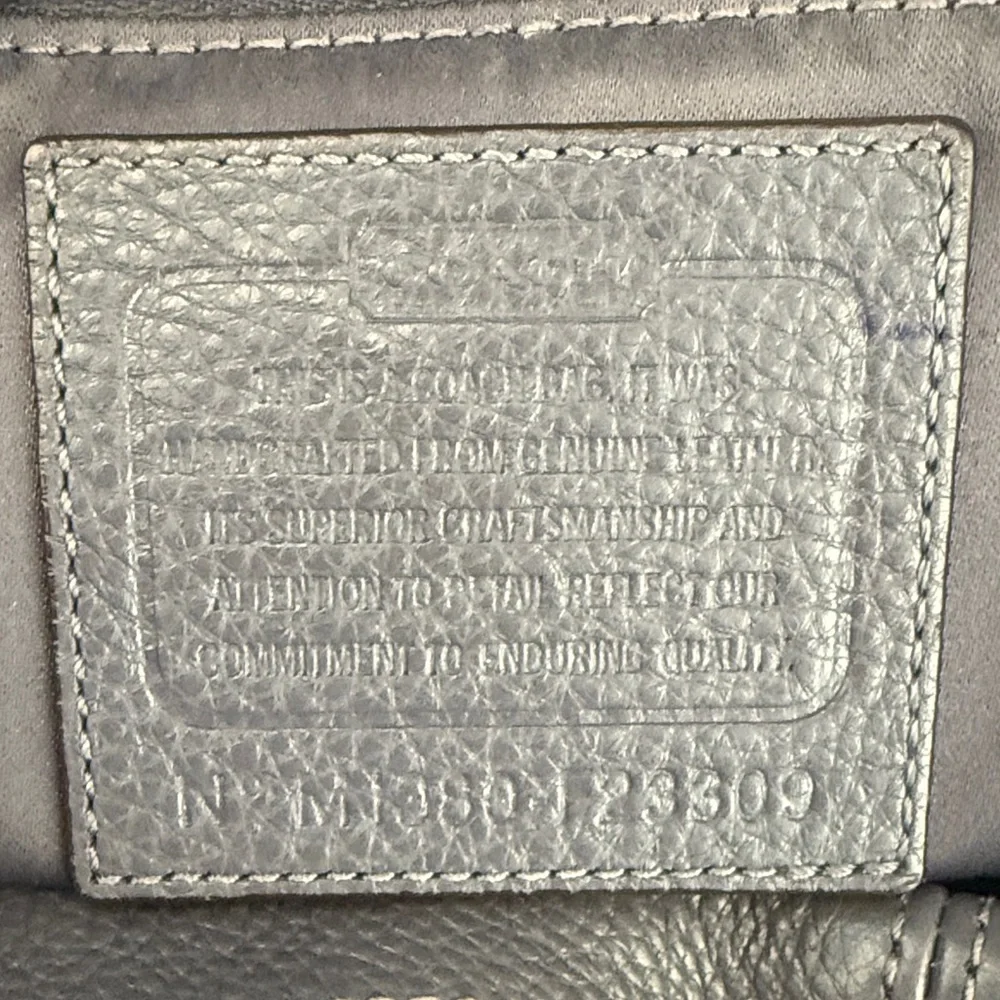 Coach Dark Gray Leather Hobo Bag - Picture 6 of 7